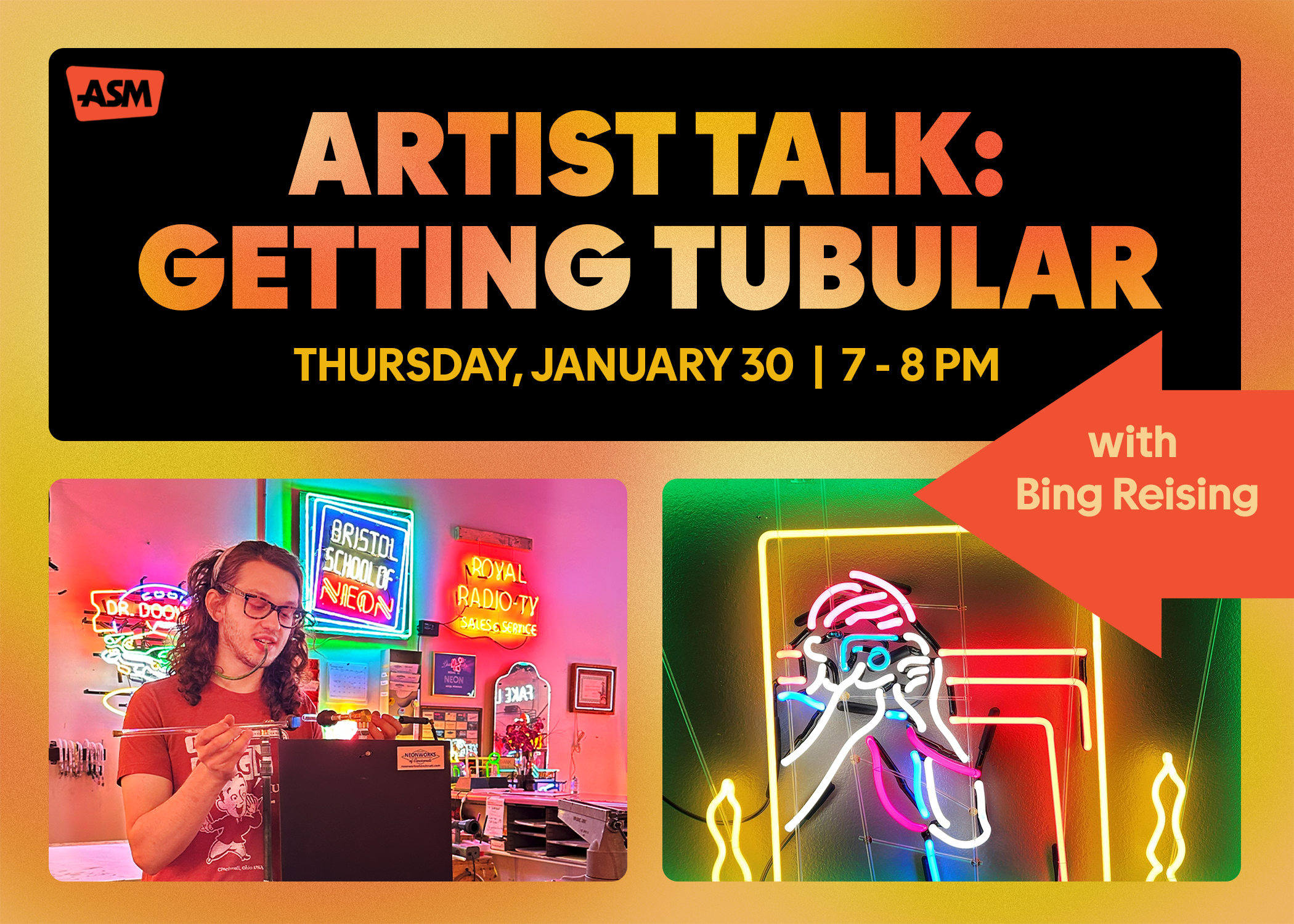Artist Talk: Feeling Tubular with Bing Reising