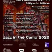 Jazz Alive presents Jazz in the Camp every Wednesday May 27 - July 1 at the American Sign Museum