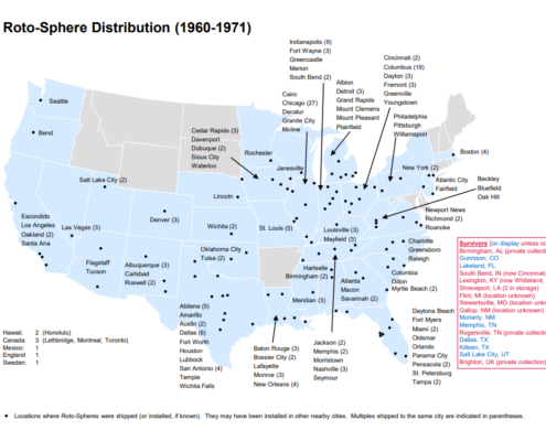 Map of Roto-Sphere Distribution across the US