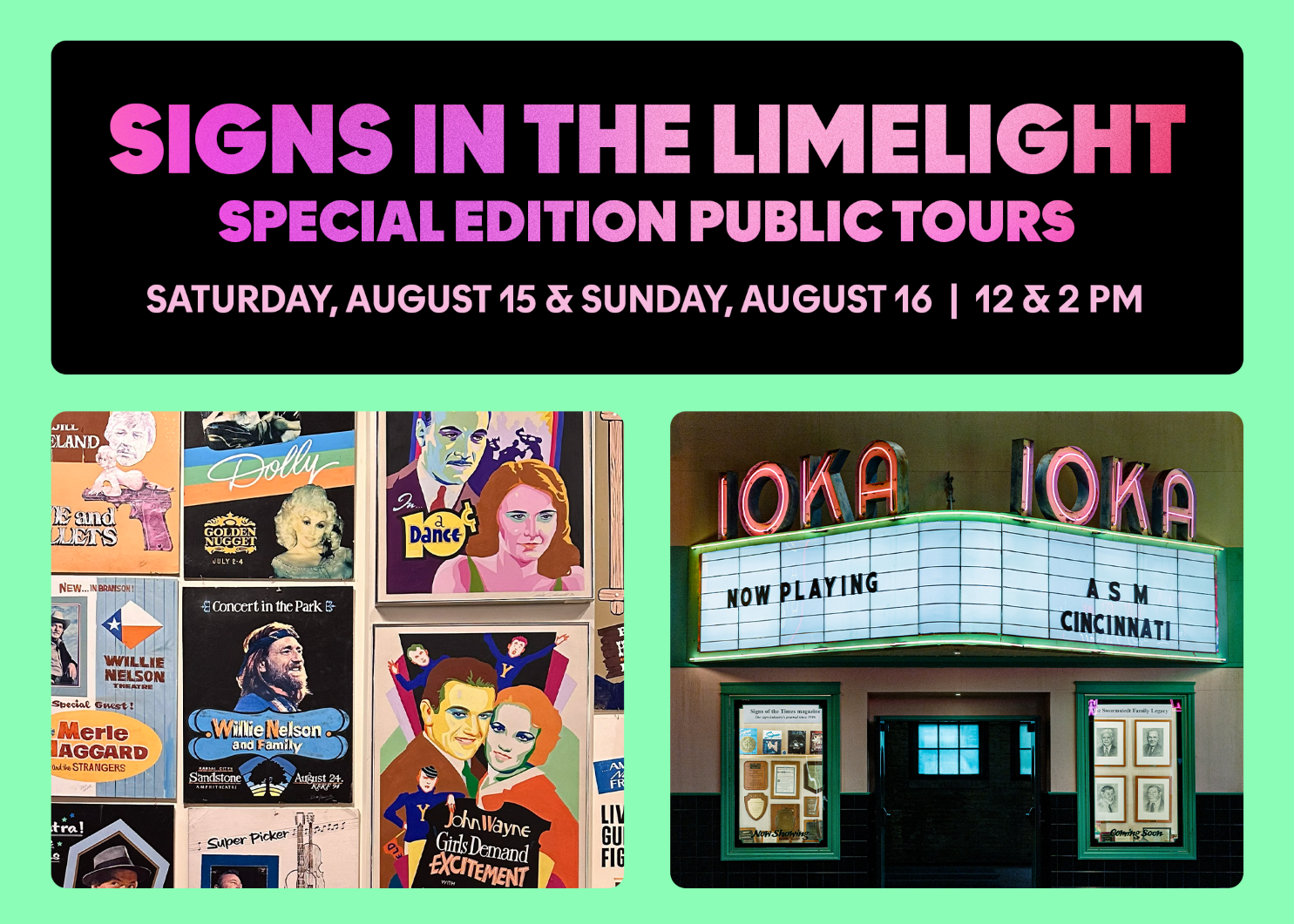 Signs in the Limelight Tours