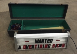 sign with case